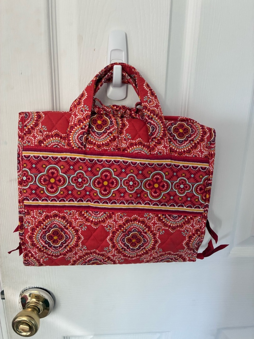 Lilly Pulitzer Red Quilted Floral travel toiletries bag